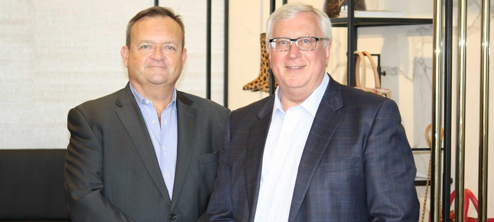 New Myer CEO John King and executive chairman, Garry Hounsell at Myer Melbourne