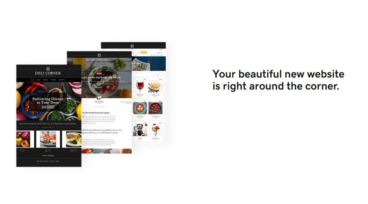 GoDaddy offers website design services to small businesses
